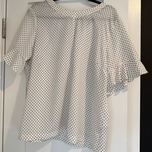 Banana Republic Monochrome Dotted Blouse